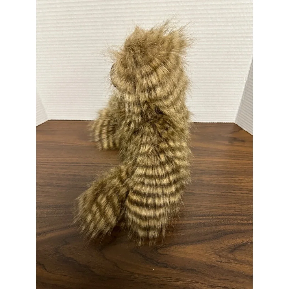 Justice Mandra Sloth Brown Fuzzy Soft Striped Shaggy 13